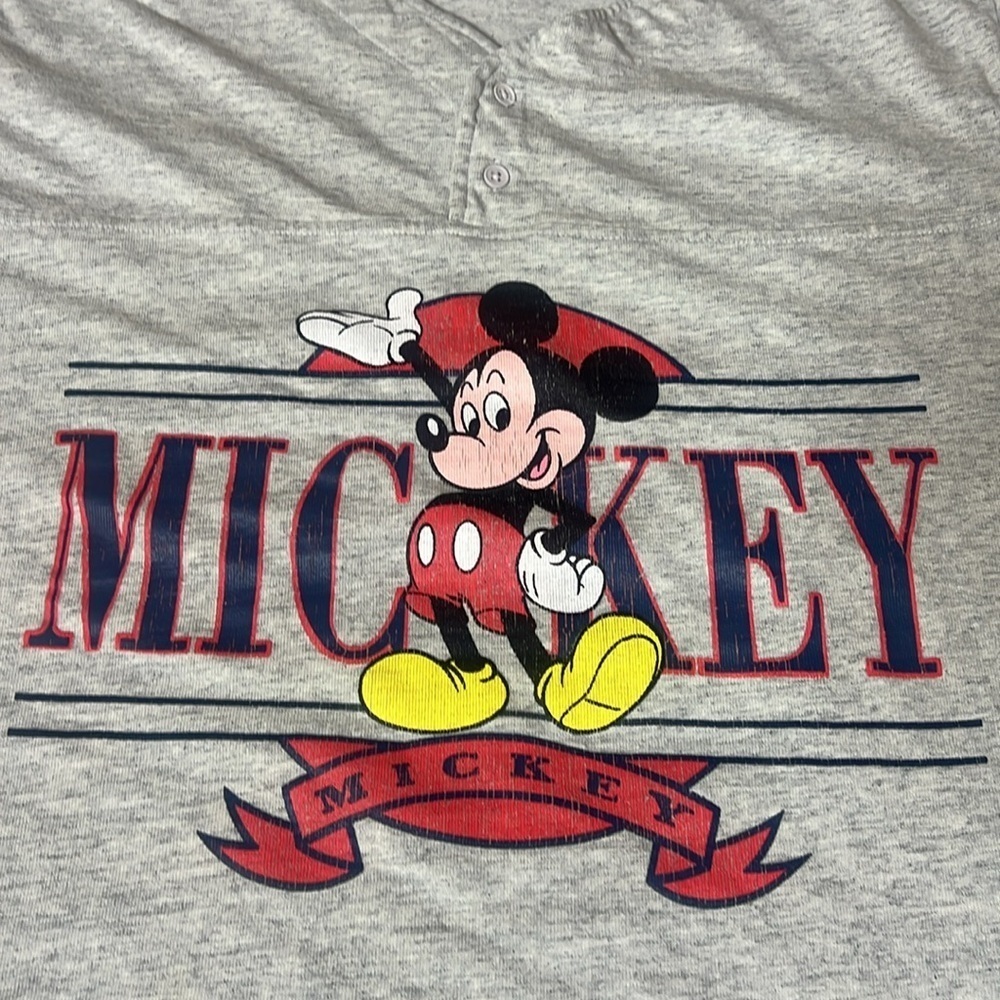 Vintage 90s Disney Mickey Mouse Sleep Shirt Jersey Tee Large - Picture 4 of 9